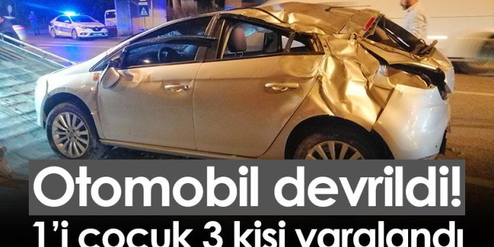 Samsun'da otomobilin devrilmesi sonucu 3 kişi yaralandı