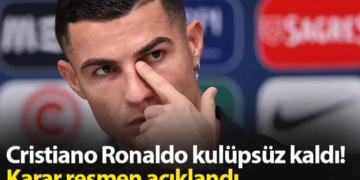 Cristiano Ronaldo kulüpsüz kaldı! Karar resmen açıklandı
