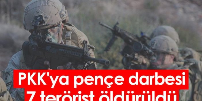 PKK'ya pençe darbesi: 7 terörist öldürüldü
