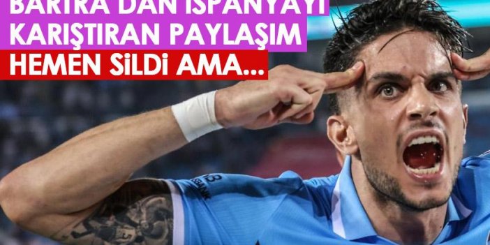 Trabzonspor'un yıldızı Bartra'dan İspanya'yı karıştıran paylaşım