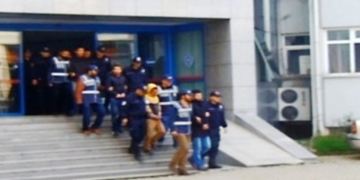 Trabzon'da şafak baskınında 8 tutuklama