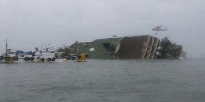 Kaza yapan Türk gemisi battı
