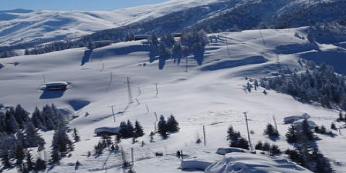 Trabzon'da eşsiz kar görüntüsü