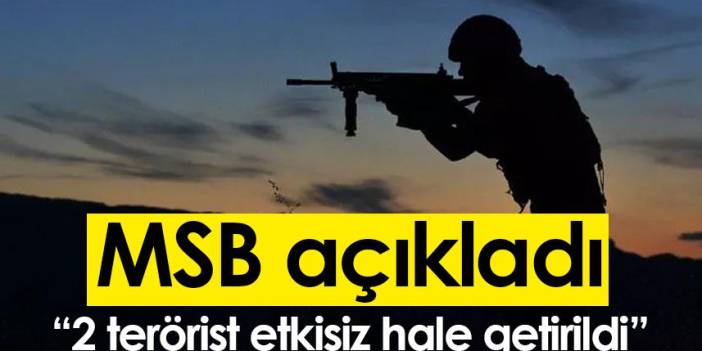 MSB açıkladı: Zeytin Dalı ve Barış Pınarı'nda 2 terörist etkisiz hale getirildi