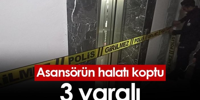 Samsun'da asansörün halatı koptu: 3 yaralı