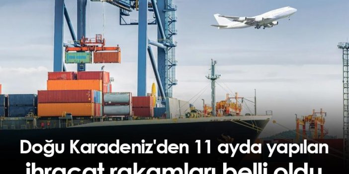 Doğu Karadeniz'den 11 ayda yapılan ihracat rakamları belli oldu
