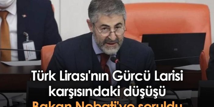 Türk Lirası'nın Gürcü Larisi karşısındaki düşüşü Bakan Nebati'ye soruldu