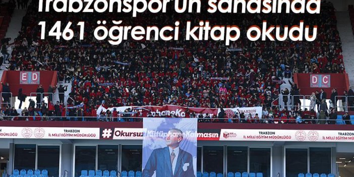 Trabzonspor'un sahasında 1461 öğrenci kitap okudu