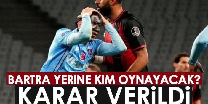 Trabzonspor'da Bartra'nın yerine oynayacak isim belirlendi