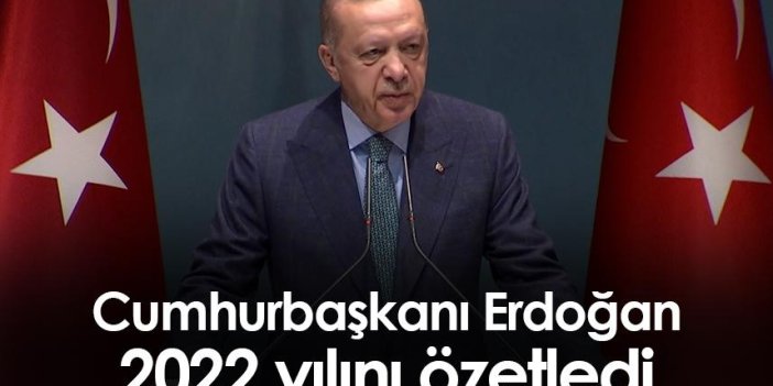 Cumhurbaşkanı Erdoğan 2022 yılını özetledi