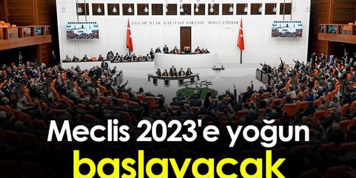 Meclis, 2023'e yoğun gündemle başlayacak