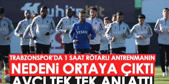 Trabzonspor’da antrenmanın neden 1 saat rötar yaptığı ortaya çıktı! Avcı tek tek anlattı