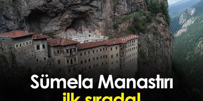 Trabzon'da Sümela Manastırı ilk sırada