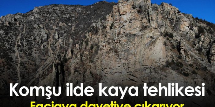 Gümüşhane-Kürtün karayolunda kaya tehlikesi
