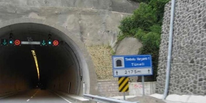 Giresun'da Tirebolu tünellerinde çalışma