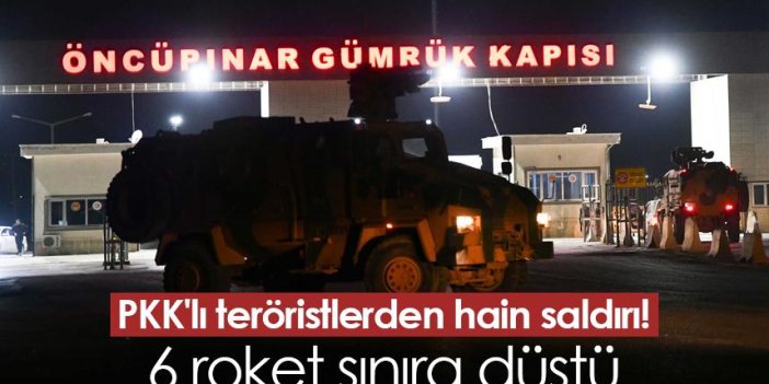 PKK'lı teröristlerden hain saldırı! 6 roket sınıra düştü