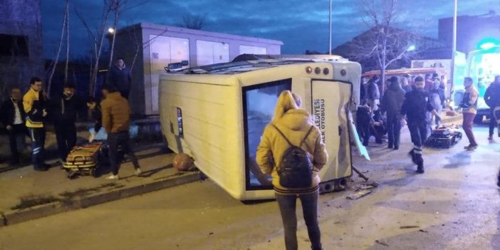 Kırklareli’nde halk otobüsü ile otomobil çarpıştı: 7 yaralı