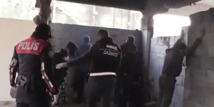 Gaziantep’te metruk binalara şok baskın