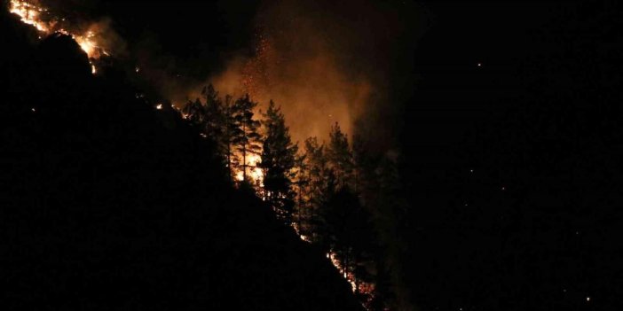 Alanya’daki orman yangınına yakın yerleşim yeri boşaltıldı