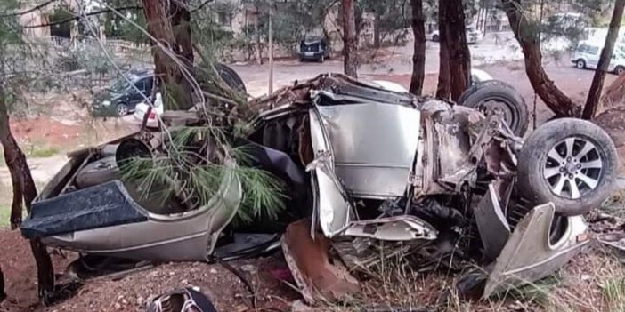 Otomobil ormanlık alana uçtu: 1 ölü, 2 yaralı