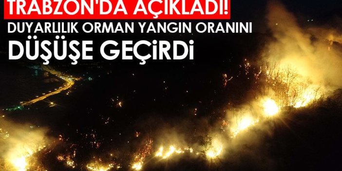 Trabzon'da açıkladı! Duyarlılık orman yangın oranını düşüşe geçirdi