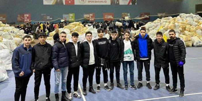 Trabzon’da genç futbolculardan yardım çalışmalarına destek