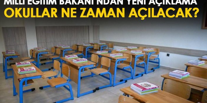 Milli Eğitim Bakanı açıkladı! Trabzon  dahil 71 ilde okullar ne zaman açılacak?