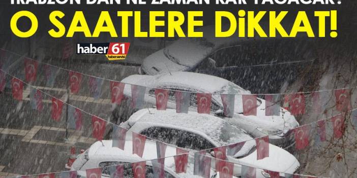 Trabzon’da kar yağacak mı? Trabzon ve çevresine kuvvetli yağış uyarısı! 14 Şubat 2023