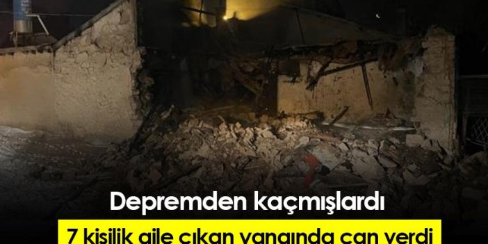 Depremden kurtulup Konya'ya giden 7 kişilik aile çıkan yangında can verdi