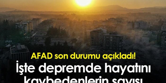 AFAD son durumu açıkladı! İşte depremde hayatını kaybedenlerin sayısı