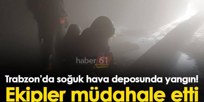 Trabzon’da soğuk hava deposunda yangın! Ekipler müdahale etti