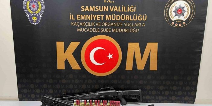 Samsun’da silah operasyonunda 1 Kalaşnikof ve 5 tabanca ele geçirildi: 2 gözaltı