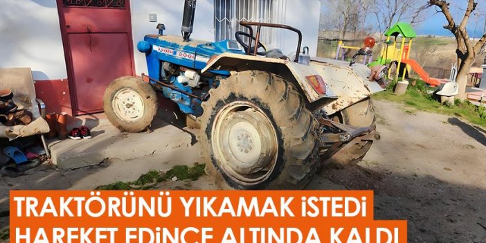 Samsun'da yıkamak istediği traktörün altında kalan yaşlı adam ağır yaralandı