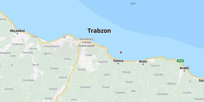Son dakika! Trabzon’da 1,8 büyüklüğünde deprem