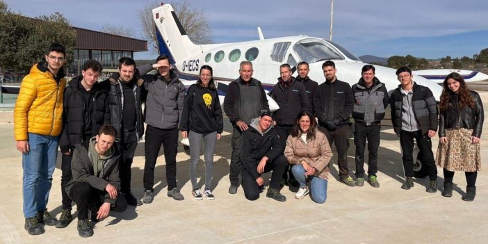 Rize'de lise öğrencileri İspanya'da uçak bakım stajı yaptı
