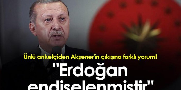 Ünlü anketçiden Akşener'in çıkışına farklı yorum! "Erdoğan endişelenmiştir"