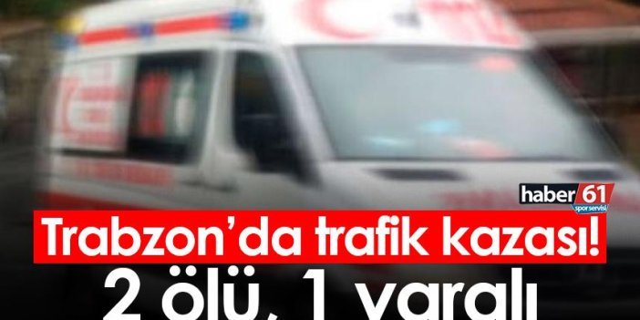 Trabzon’da trafik kazası! 2 ölü, 1 yaralı