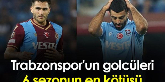 Trabzonspor'un golcüleri 6 sezonun en kötüsü