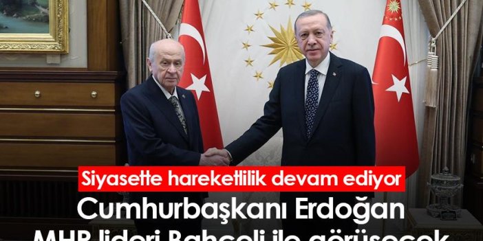 Cumhurbaşkanı Erdoğan MHP lideri Bahçeli ile görüşecek