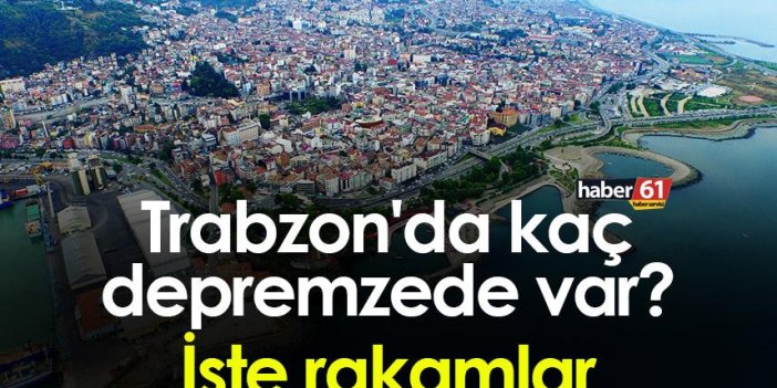 Trabzon'da kaç depremzede var? İşte rakamlar