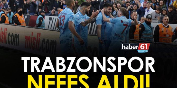 Trabzonspor Adana Demirspor karşısında nefes aldı