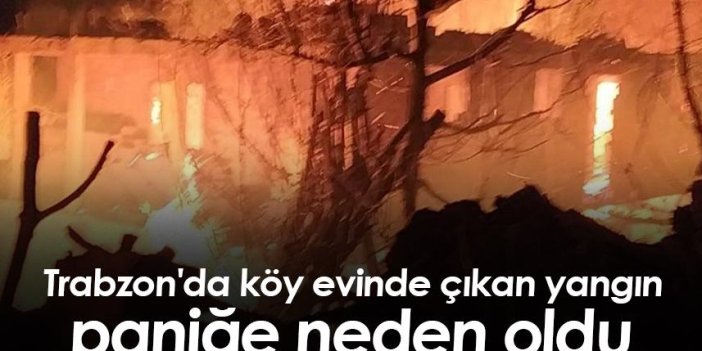 Trabzon'da köy evinde çıkan yangın paniğe neden oldu