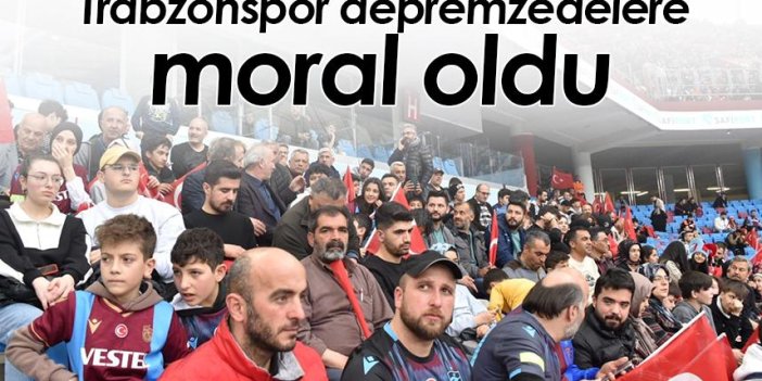 Trabzonspor depremzedelere moral oldu