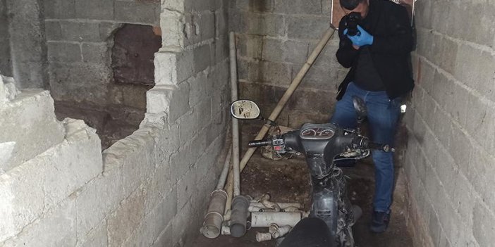Samsun'da çalınan motosiklet odunlukta bulundu