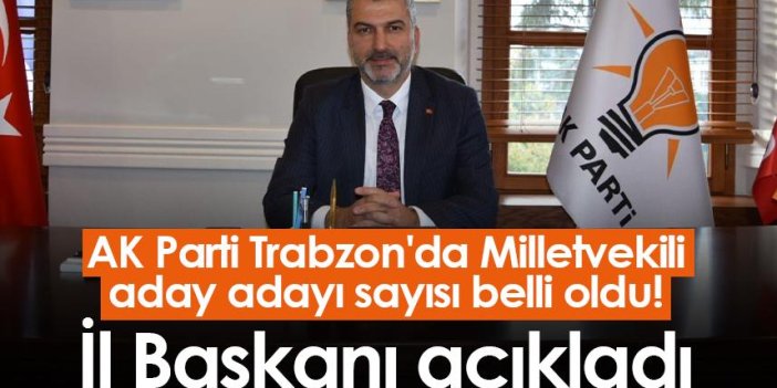 AK Parti Trabzon'da Milletvekili aday adayı sayısı belli oldu! İl Başkanı açıkladı