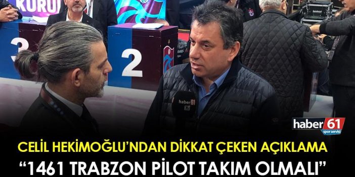 Celil Hekimoğlu ekonomik sıkıntıya değindi “Trabzonspor’un başkanı Ertuğrul Doğan değildi” 