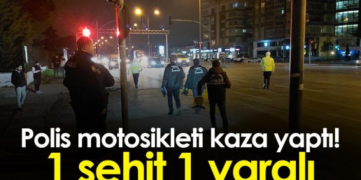 Samsun'da polis motosikleti kaza yaptı! 1 şehit 1 yaralı