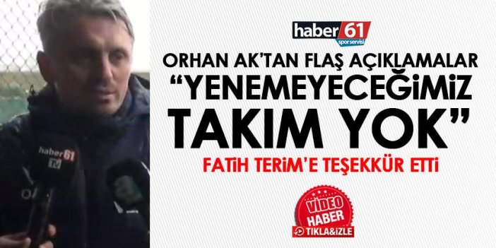 Trabzonspor teknik direktörü Orhan Ak’tan flaş açıklama “Ekibimize güveniyoruz”