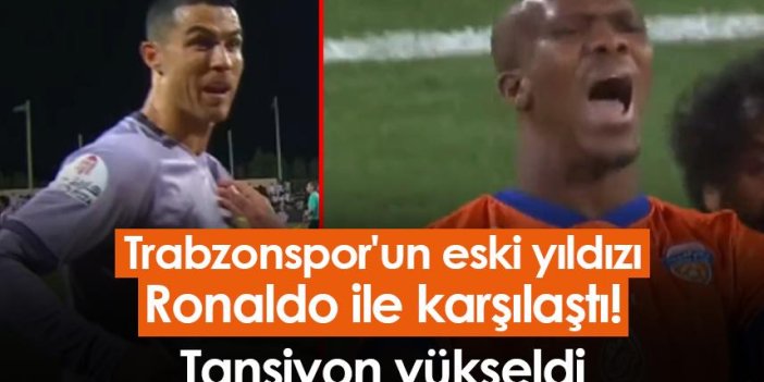 Trabzonspor'un eski yıldızı ile Ronaldo karşılaştı! Tansiyon yükseldi