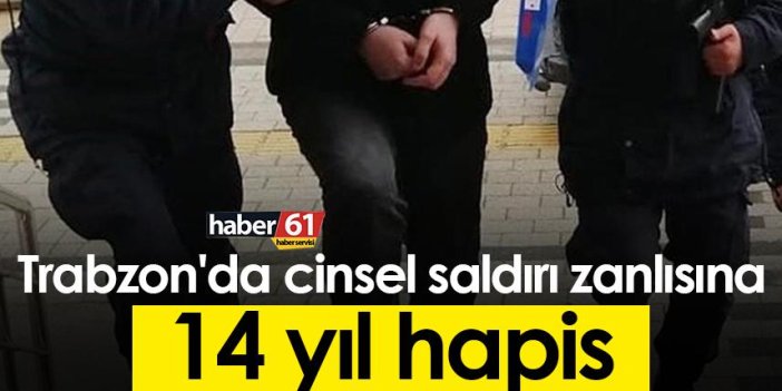 Trabzon'da cinsel saldırı zanlısına 14 yıl hapis